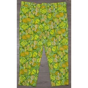 Lilly Pulitzer Vintage Pants Mens Stuff Palm Beach Sz 39x24 Green Yellow Floral